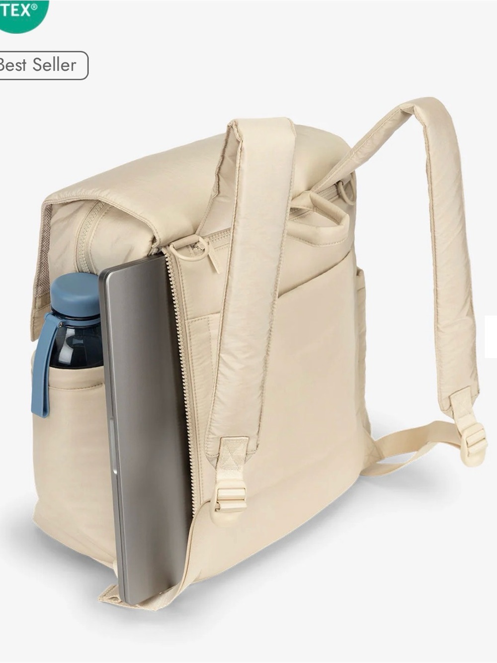 Calpak Diaper Backpack with Laptop Sleeve in Oatmeal - Picture 2 of 10